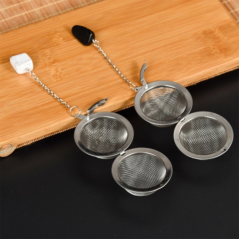 Infusore per Tè in Rete di Acciaio Inossidabile Con Ciondolo in Cristallo Naturale Filtro per Tè a Sfera Per Tè Sfuso Strumenti da Cucina