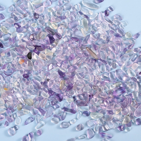 Natural Crystal Crushed Stones Mixed Amethyst Rose Quartz Citrine Fluorite Obsidian For Home Decor Gardening Aromatherapy