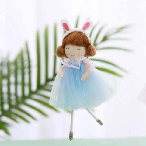 Orecchie da Coniglio Pasquale Ragazza Balletto Ornamenti da Appendere Set Bambole Gonna di Tulle Fatte a Mano per Casa Festa