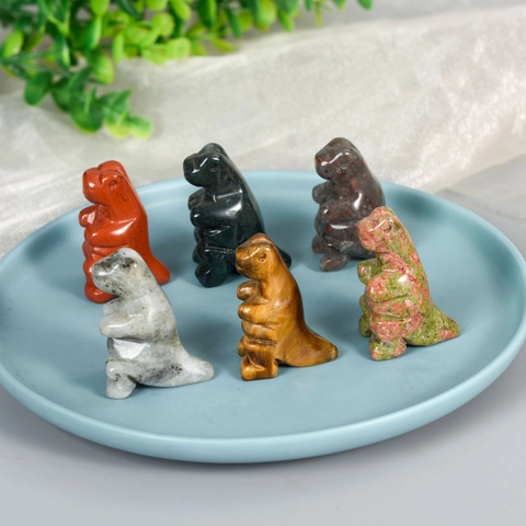 Dinosaurier Figur Natürliche Kristallstein Handgeschnitzte Tierskulptur Home Office Schreibtisch Dekoration