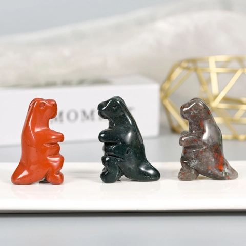 Dinosaurier Figur Natürliche Kristallstein Handgeschnitzte Tierskulptur Home Office Schreibtisch Dekoration