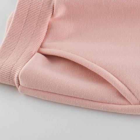 Pantaloni Sportivi In Pile Misto Cotone Per Bambini Vita Elastica Tasche Laterali Polsini A Costine A Righe Ragazze Ragazzi