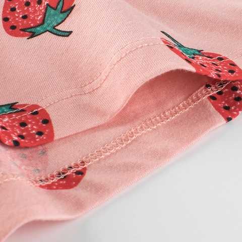 Kleinkind Mädchen Baumwolle Shorts Elastische Taille Frucht Druck Sommer Hosen Mit Dekorativer Schleife Und Taschen Mode