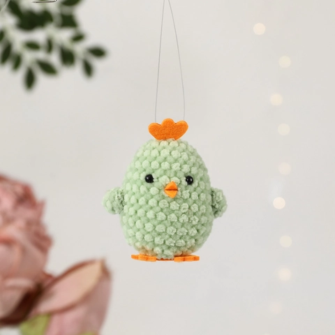 Pendente Pulcino di Pasqua Peluche 3D Colorato Mini Pulcino Decorazione da Appendere Primavera Vacanza Casa Festa Ornamento