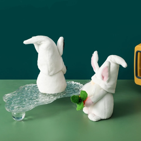 Ostern Hase Zwerg Plüsch Handmade Tomte Mit Kaninchenohren Karotte Ei Frühlingsferien Desktop Dekoration Ornament