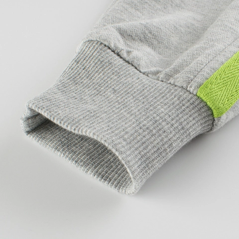 Girls 100% Cotton Sports Joggers Heather Grey Casual Sweatpants With Contrast Side Stripes Breathable Autumn Toddler Kids Pants