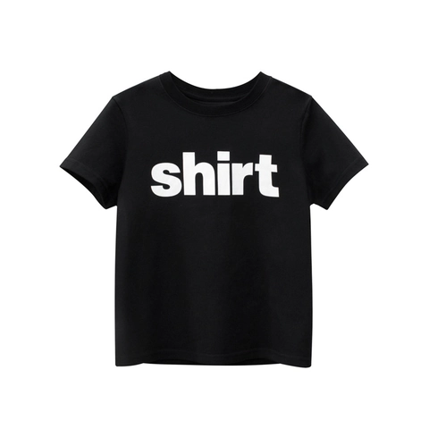 Kids Cotton Short Sleeve T-Shirt Crew Neck Letter Print Summer Casual Tops For Boys Girls