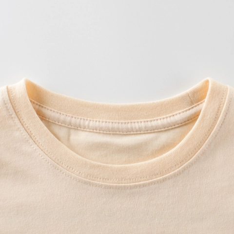 T-Shirt à Manches Longues pour Enfants en Coton Respirant Imprimé Ours Col Rond Sous-Pull Haut pour Garçons Filles Style Coréen Vêtements Décontractés d'Automne