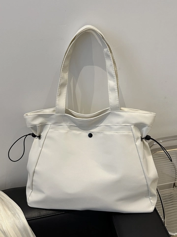 Borsa Tote in Nylon Oxford Minimalista da Donna Grande Capacità Coulisse Borsa a Spalla Urban Pendolarismo Scuola Borsa