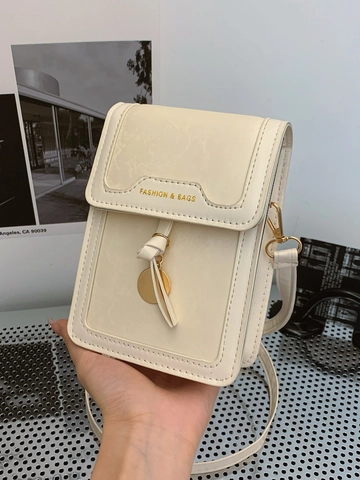 Borsa a Tracolla da Donna Mini per Cellulare in Pelle PU Quadrata Verticale Piccola Borsa a Spalla Con Simpatico Ciondolo Mostro