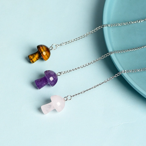 Marque-page Vintage en Métal Forme de Plume Avec Pendentif Champi en Cristal Naturel Alliage Argent Cadeau Pour Femmes
