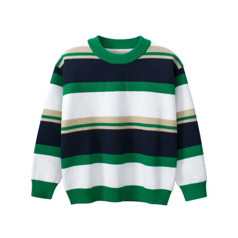 Maglione A Righe Per Bambini Misto Cotone Maglia A Nido D Ape Girocollo Maniche Lunghe Casual Stile Coreano Per Ragazze Ragazzi