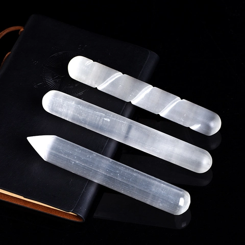 Natural Selenite Tower Statue White Gypsum Wand Healing Reiki Meditation Home Decor Minimalist Mineral Specimen Gift