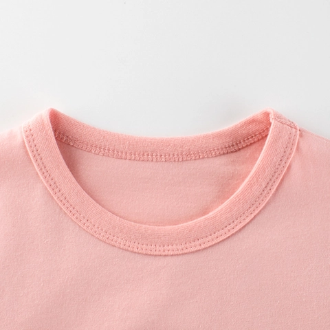 Girls Cotton T-Shirt Short Sleeve Round Neck Cartoon Rabbit Print Soft Breathable Summer Top Kids