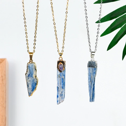 Natural Amethyst Star Pendant Necklace Bohemian Vintage Gold Plated Hexagonal Prism Raw Stone Healing Crystal Jewelry For Women