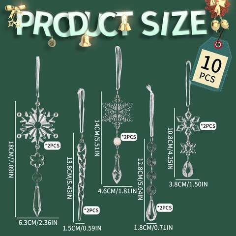 Acryl Schneeflocke Eiszapfen Weihnachtsbaum Hängende Ornamente Transparent Rosa Blau Feiertag Dekorative Anhänger Für Zuhause Party Dekor