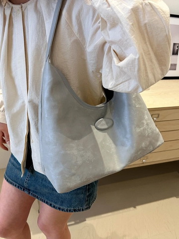 Dames Grote Capaciteit PU Leren Tote Schoudertas Minimalistisch Urban Hobo Tas Voor Dagelijks Woon-werkverkeer Kantoor Handtas