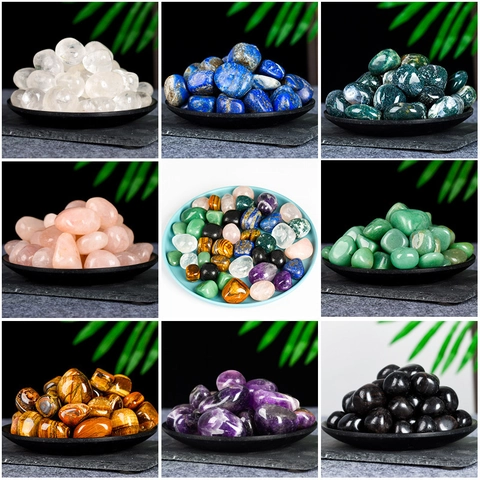 Natural Polished Healing Crystal Tumbled Stones For Home Decor Aquarium Wicca Reiki Multiple Varieties Rose Quartz Amethyst