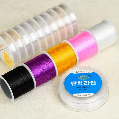 Fil à Perler Élastique Haute Élasticité Polyuréthane Corde de Cristal Pour Création de Bijoux DIY Bracelets Colliers