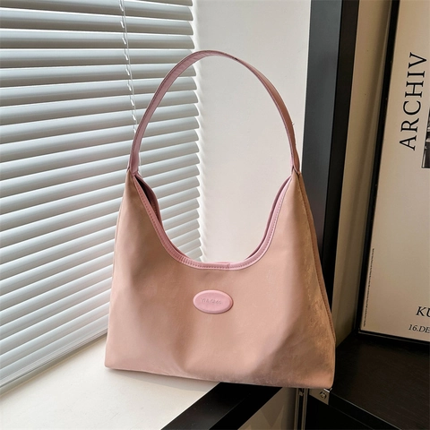 Women Large Capacity PU Leather Tote Bag Minimalist Hobo Underarm Shoulder Bag For Daily Commute Versatile Lady Handbag