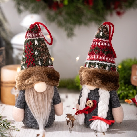 Gnomi di Natale Luminosi Decorazioni da Appendere Peluche Rudolph Senza Volto Con Luce LED Tomte Svedese Arredo Casa Natale