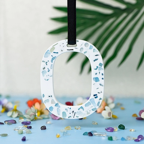 Crystal Plaster Scented Tablet Aroma Diffuser Stone For Wardrobe Car Hanging Ornament Terrazzo Style Decorative