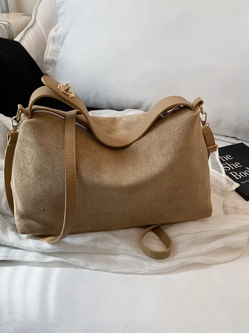 Dames Schoudertas Van Suède PU Grote Capaciteit Crossbody Hobo Handtas Retro Minimalistisch Dagelijkse Tote