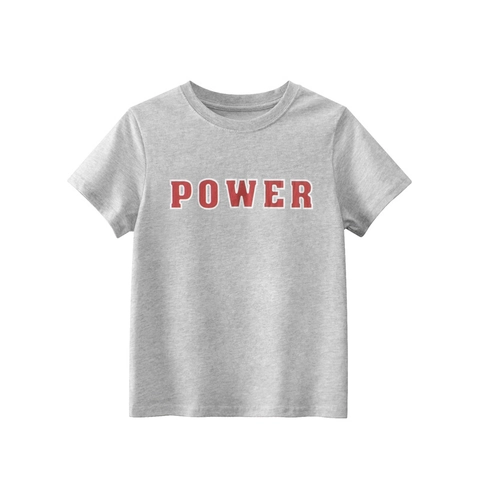 T-Shirt A Maniche Corte Per Bambini 100% Cotone Girocollo Stampa Lettere Sportivo Casual Morbido Traspirante Unisex