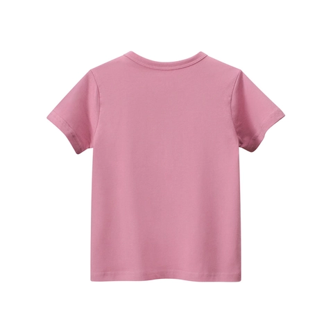 Camiseta De Manga Corta Para Niñas Puro Algodón Transpirable Estampado De Pintura De Animales Dibujos Animados Top Casual Verano