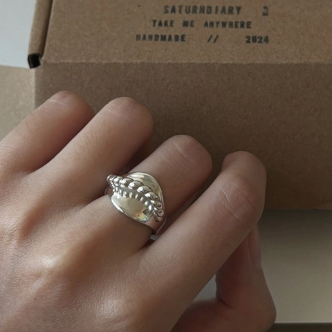 Verstellbarer Kupferring Gedrehtes Seil Geometrisch Ausgehöhlt Breite Oberfläche Band Für Damen Koreanischer Minimalistischer Schmuck
