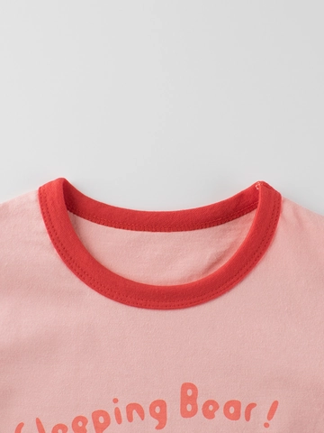 Maglietta A Maniche Lunge Per Ragazze Cotone Carino Stampa Panda Cartone Animato Girocollo Morbido Traspirante Top Casual Autunno