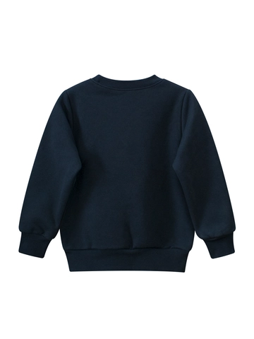 Sudadera Cuello Redondo Niñas Forro Polar Manga Larga Mezcla De Algodón Estampado De Oso Dibujos Animados Estilo Coreano