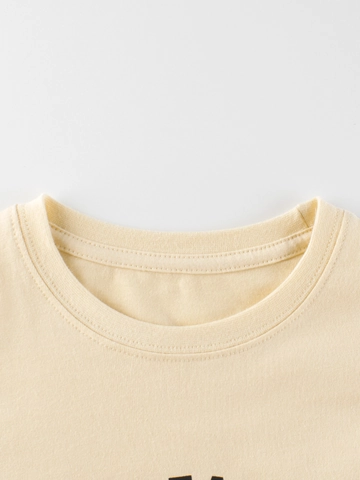 Maglietta da Bambina a Maniche Lunghe in Cotone Con Stampa Orso Cartone Animato Girocollo Casual Morbido Pullover Top per Bambini