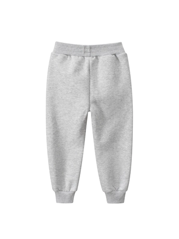Pantalones de Chándal Casuales para Niña con Forro Polar Gris Vigoré Joggers Oso Estampado Cintura Elástica Invierno