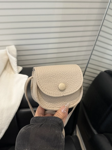 Women Mini Crossbody Bag Litchi Grain PU Leather Simple Trendy Flap Button Closure Small Square Pouch Shoulder Bag