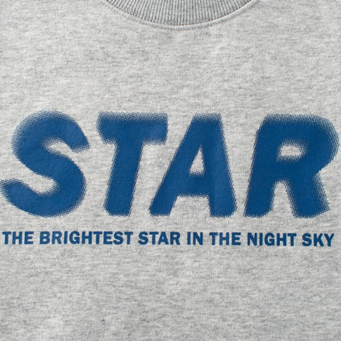Childrens Round Neck Sweatshirt Cotton Blend Fleece Lined Long Sleeve Star Print Casual Pullover Boys Girls