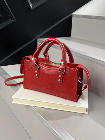 Borsa a Spalla in Pelle PU Vintage Donna Piccola Pochette a Busta Con Rivetti Moda Festa Borsa a Tracolla Regalo