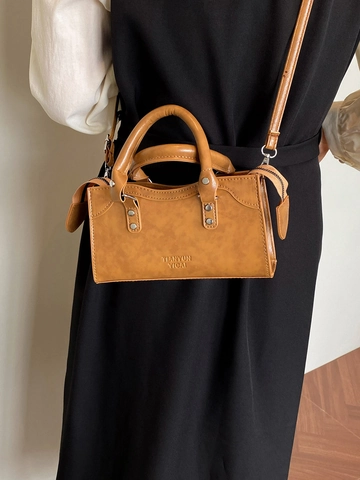 Borsa a Spalla in Pelle PU Vintage Donna Piccola Pochette a Busta Con Rivetti Moda Festa Borsa a Tracolla Regalo