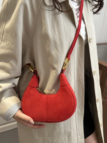 Borsa Hobo a Mezzaluna Vintage da Donna Tinta Unita in Pelle PU Tracolla Regolabile Borsa a Tracolla Minimalista