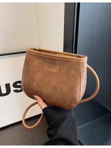 Borsa Sottobraccio in PU Minimalista da Donna Tinta Unita Piccola Borsa a Tracolla Retrò Moda Versatile Casual da Donna