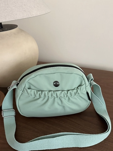 Bolso De Hombro Plisado Nylon Tela Bolso Bandolera Correa Ancha Ajustable Estilo Minimalista Casual Para Mujeres
