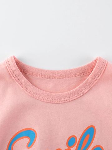 Girls Toddler Short Sleeve T-Shirt 100% Cotton Crew Neck Cartoon Dog Smile Print Summer Casual Tops