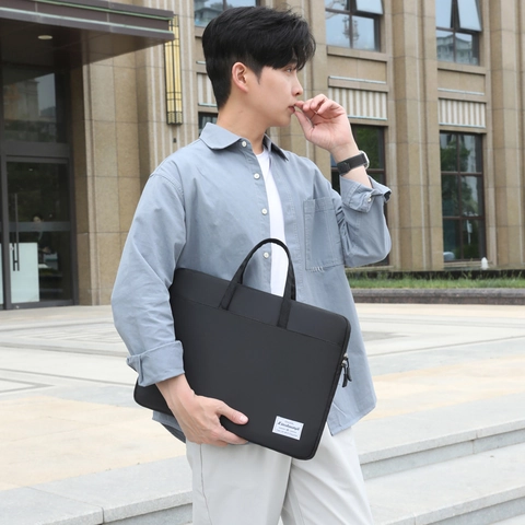 Oxford Cloth Laptop Bag Handheld Briefcase Large Capacity Business Travel Tote Bag With Luggage Strap For Men Women Office