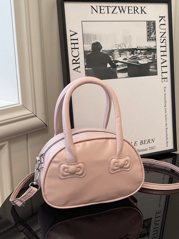Sac à Main Doux avec Nœud pour Femmes en Cuir PU Mini Sac Carré Bandoulière Petit Sac à Épaule de Mode pour Fête Quotidienne Femme
