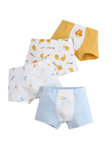 Boxer da Ragazzo in Rete Traspirante Misto Cotone Antibatterico Sensazione di Freschezza Stampa Cartoon Intimo Bambini