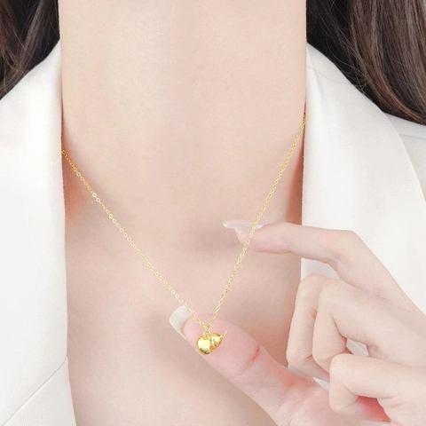 Collier Pendentif Gourde Wu Lou Cuivre Zirconia Chaîne Clavicule Vintage Nouveau Style Chinois Bijoux Femmes