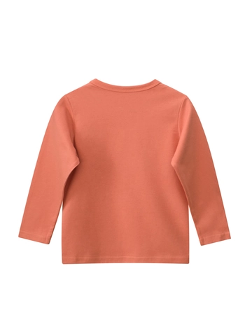 Girls Cute Cartoon Dog Print 100% Cotton Long Sleeve T-Shirt Korean Style Round Neck Casual Autumn Base Layer Top