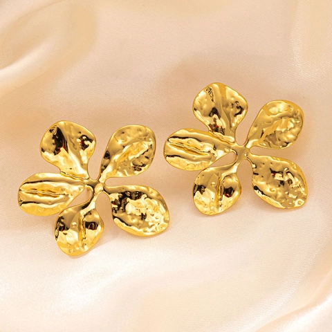 Vintage Herz Blumen Strass Ohrringe Vergoldet Edelstahl Ohrstecker Elegant Schmetterling Ginkgo Blatt Schmuck Für Damen