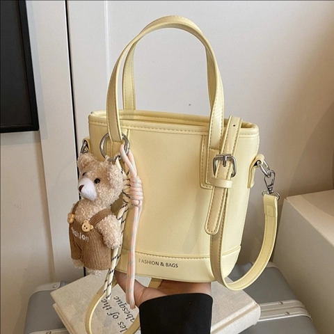 Sac Seau Femme Similicuir PU Portable Bandoulière Rétro Mode Imprimé Lettres Avec Bandoulière Amovible Décor