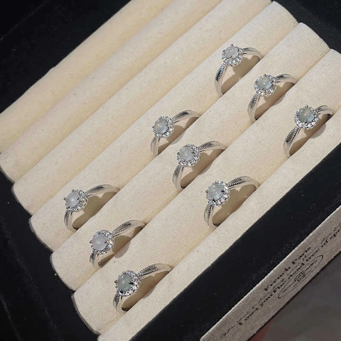 Anello In Pietra Occhio Di Gatto Per Donna Rame Con Zircone Gemma Rotonda Regolabile Vintage Elegante Gioielli